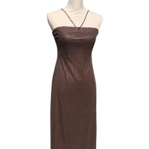 David Meister Long Fitted Elegant Shimmery Gown